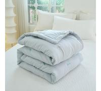 DOTBUY-SHOP Trapuntino Copriletto Estivo Primaverile, Cotone Trapunta Leggera, Modello Arcobaleno Copriletto Trapuntato per Letto Singolo, Letto Matrimoniale (Azzurro Chiaro,110x150cm)