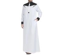 DOTBUY-SHOP Vestiti Uomo Musulmano, Manica Lunga Abito Arabo Abiti Thobe Camicie Lunghe Kaftano Medio Casual Oriente Islamico Caftano Abaya Abbigliamento