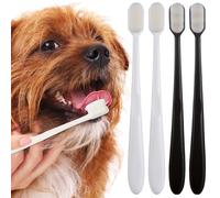 Dote on pet Spazzolino da denti per cani di piccola e grande taglia, setole morbide per pulire i denti degli animali domestici, facile da maneggiare, confezione da 4