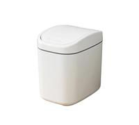 DOTHMVGTD 1PCS Desktop Di Pattumiera Piccolo Mini Plastica Con Shake Copertura For La Casa Ufficio Bidoni Dei Rifiuti For Pulizia Della Coperchio Silenzioso Con Chiusura Ammortizzata(Gray)
