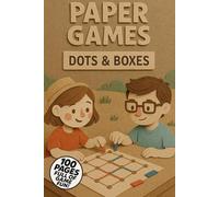 Dots and Boxes Paper Game Book - 100 Pages | Classic Pen and Paper Strategy Game for Kids, Teens & Adults | Fun Travel Activity Book for All Ages