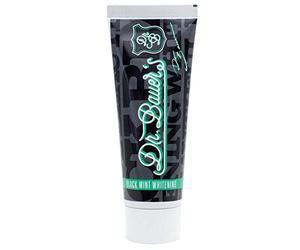 Dott. Bauer´s Dentifricio nero sbiancante alla menta nera 75ml con carbone attivo - olio di cocco - senza fluoruro - papaina - idrossiapatite