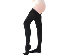 Dott. Piazza Autoreggenti Terapeutiche in Microfibra Soft - Classe I di Compressione - CL1- K1- Punta chiusa (Nero, XXLARGE REGULAR)