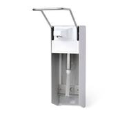 Dott. Schumacher AK500Plus - Distributore di disinfettante da parete, con alloggiamento in alluminio e leva corta, 500 ml