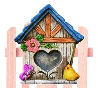 Dottduya Porta delle fate in miniatura | Mini statue da giardino e arte del cortile | Ornamento da giardino in legno per il fondo degli alberi, per creare squisiti giardini delle fate per bambini e