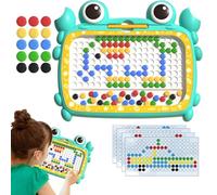 Dottduya Tabellone da disegno magnetico per bambini, blocco da disegno con perline magnetiche, gioco educativo per ragazze