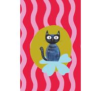 Dotted Journal: Black Cat Illustration -160-Page Dot Grid Notebook, 6x9