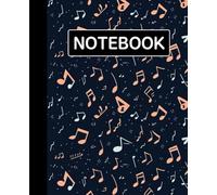 dotted line inlay Notebook for writing, for work, 7x9, notes in school, university, college, office, home. For student.: Notes in exciting music