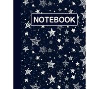 dotted line inlay Notebook for writing, for work, 7x9, notes in school, university, college, office, home. For student.: star pattern