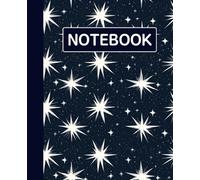 dotted line inlay Notebook for writing, for work, 7x9, notes in school, university, college, office, home. For student.: star pattern