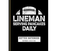 Dotted Notebook: Lineman Serving Success Daily Football Theme, Playbook Journal for Coaches, Players, and Sports Fans