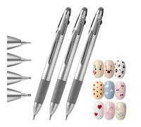 Dotting Pen Nail Art Dotting Tool - Penna per nail art punteggio, strumento per nail art, strumento per la progettazione di unghie, diverse misure per smalto, punteggi (3 pezzi)