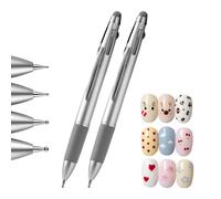 Dotting Pen Nail Art Dotting Tool - Penna per nail art punteggio, strumento per nail art, strumento per la progettazione di unghie, diverse misure per smalti e punti, 2 pezzi