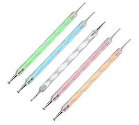 Dotting Pen, Nail Art Dotting Tools, Nail Art Sculture Pen Dual Tip, Nail Art Disegno, Dotting Pen, strumento per marmorizzazione, 5 pezzi