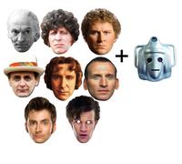 Dottore Dr Who 50° Anniversario Varietà 9 Pack Ufficiale Maschere Da Festa