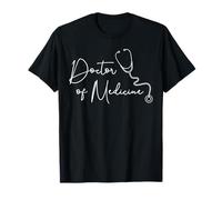Dottore in Medicina Minimal Stetoscopio MD Laureati Maglietta