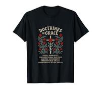 Dottrine della Grazia della teologia riformata Tulip Cross Design Maglietta