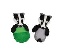 Dotty Design Knitty Critters - Bedtime Buddies - Bennett Badger, kit per uncinetto adatto ai principianti con filato riciclato