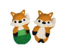 Dotty Design Knitty Critters - Bedtime Buddies - Felix Fox | Kit per uncinetto adatto ai principianti con filato riciclato