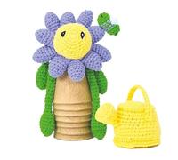 Dotty Design Knitty Critters - Blossom Time - Purple Daisy | Kit per uncinetto adatto ai principianti con filato riciclato