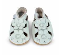 Dotty Fish Sandali in Pelle con Suola Morbida per Neonati e Bambini, Antiscivolo, Traspiranti, Leggeri e Flessibili, Effetto Piedi Nudi, Scarpe Estive Bambino e Bambina - Fiore blu 6-12 mesi