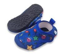 Dotty Fish Scarpe da Acqua per Bambini e Neonati - Antiscivolo, Asciugatura Rapida, Suola in Gomma Flessibile, Sensazione Piedi Nudi, Unisex - Creature Marine 5-6 Anni