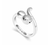 DOTUIARG Anello di cremazione per Ceneri incise Sempre nel Mio Cuore urna Gioielli commemorativi in Acciaio Inox Gatto Cenere Titolare ricordo