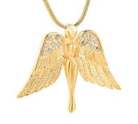 DOTUIARG Angel Cremation Jewelry For Ashes For Women Weepsake Keepsake Urn Collar Necklace in acciaio inox