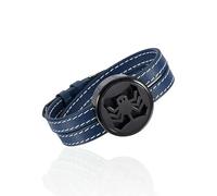 DOTUIARG Braccialetto con tracolla nera in acciaio inox blu aromaterapia aromaterapia profumo ricordo + 12 cuscinette