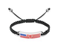 DOTUIARG Braccialetto crematorio in acciaio inossidabile intrecciato per uomini e donne con bandiere, accessori in acciaio inox