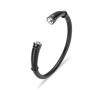 DOTUIARG Braccialetto cremazione per cenere Gioielli commemorativi in acciaio inossidabile con urna nera e braccialetto in cristallo intarsiato Ricordo per donne