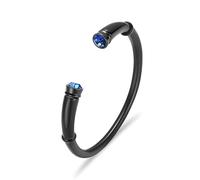 DOTUIARG Braccialetto cremazione per cenere Gioielli commemorativi in acciaio inossidabile con urna nera e braccialetto in cristallo intarsiato Ricordo per donne