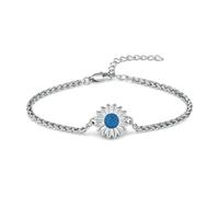 DOTUIARG Braccialetto per urna cremazione girasole per cenere per donne Ragazza braccialetto a catena regolabile Gioielli commemorativi Regalo per animali umani