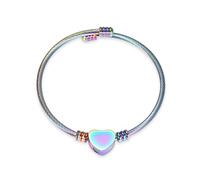 DOTUIARG Braccialetto per urna per gioielli da cremazione per cenere - Braccialetto a cuore regolabile in acciaio inox per ricordo.