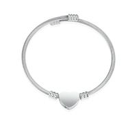 DOTUIARG Braccialetto per urna per gioielli da cremazione per cenere - Braccialetto a cuore regolabile in acciaio inox per ricordo.