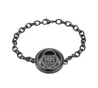 DOTUIARG Cestello in acciaio inox Aromaterapia Oli essenziali Profumo Braccialetto da ricordo + Cuscinetti