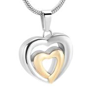DOTUIARG Ciondolo per gioielli per cremazione del cuore che contene ceneri funerari umane/animali domestici e ricordo collana per donne uomini