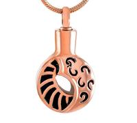 DOTUIARG Ciondolo tondo in acciaio inossidabile a pezzo aperto per le ceneri Urna memoriale Gioielli souvenir