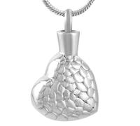 DOTUIARG Collana commemorativa in acciaio inossidabile a forma di cuore per le ceneri con un'urna per la collana souvenir per donne Gioielli maschili