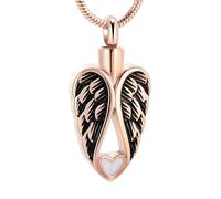 DOTUIARG Collana commemorativa in acciaio inossidabile, ciondolo a urna, souvenir, ciondolo per gioielli amati