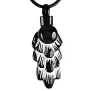 DOTUIARG Collana commemorativa in acciaio inossidabile, ciondolo a urna, souvenir, ciondolo per gioielli amati