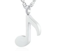 DOTUIARG Collana commemorativa per note musicali in acciaio inossidabile, ciondolo a urna, souvenir, pendente per gioielli amati