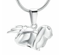 DOTUIARG Collana per cremazione con ciondolo in urna a forma di coniglio in quattro colori possono essere gioielli per cremazione per cenere