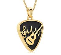 DOTUIARG Collana per il plettro della chitarra per le ceneri Gioielli in acciaio inossidabile per la cremazione Ciondolo per ricordare i cari Regalo commemorativo per donne uomini