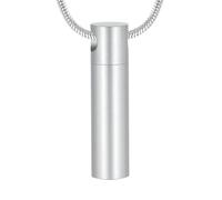DOTUIARG Collana per urna per cremazione a cilindro per ceneri, gioielli per cremazione memoriali gioielli da memoria collana per ceneri
