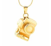 DOTUIARG Gioielli commemorativi per la cremazione Macchina fotografica in acciaio inox Urna Collana pendente per ceneri Fotografo Regalo di cenere