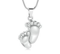 DOTUIARG Gioielli per cremazione Collane a doppia urna per cenere per donne Uomini Collana in acciaio inox per ricordo per cenere