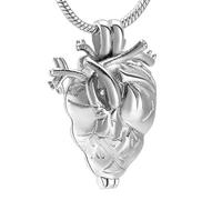 DOTUIARG Gioielli per cremazione del cuore, ceneri, ricordo funerale per la collana commemorativa dell'eternità