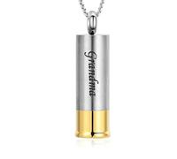 DOTUIARG Gioielli per cremazione per cenere Ciondolo di urna Collana con lettere da ricordo Urna commemorativa Gioielli di cenere per donne