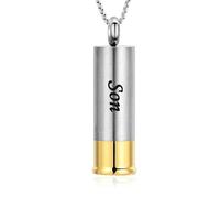 DOTUIARG Gioielli per cremazione per cenere Ciondolo di urna Collana con lettere da ricordo Urna commemorativa Gioielli di cenere per donne